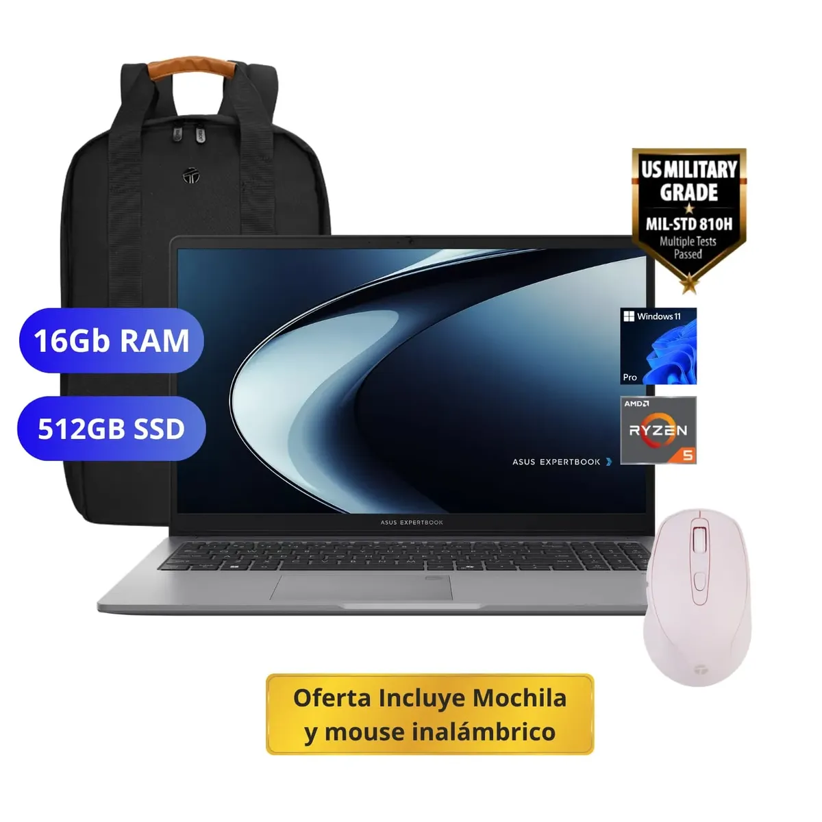 ASUS - Laptop ASUS ExpertBook PM1503CDA Ryzen5-150 16GB 512GB 15.6″