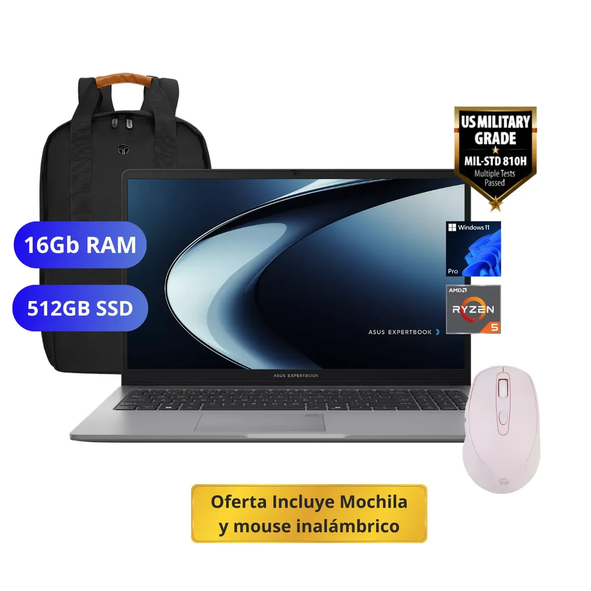 ASUS - Laptop ASUS ExpertBook PM1503CDA Ryzen5-150 16GB 512GB 15.6″