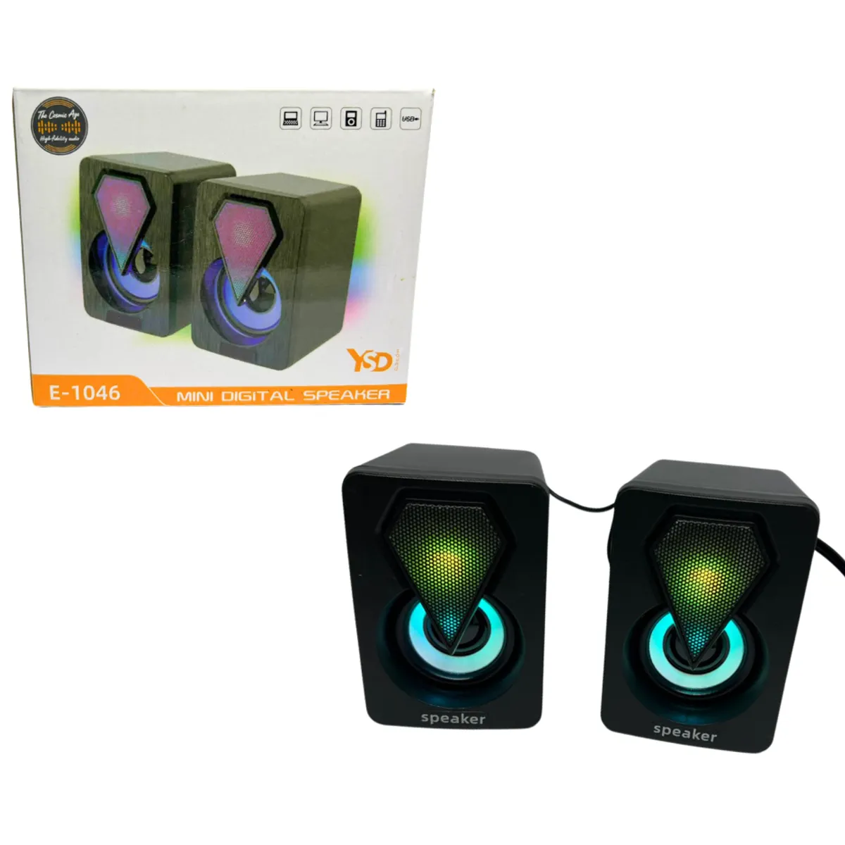 Parlante para PC con Luz RGB E 1046, marca GENERICO - Foto Principal