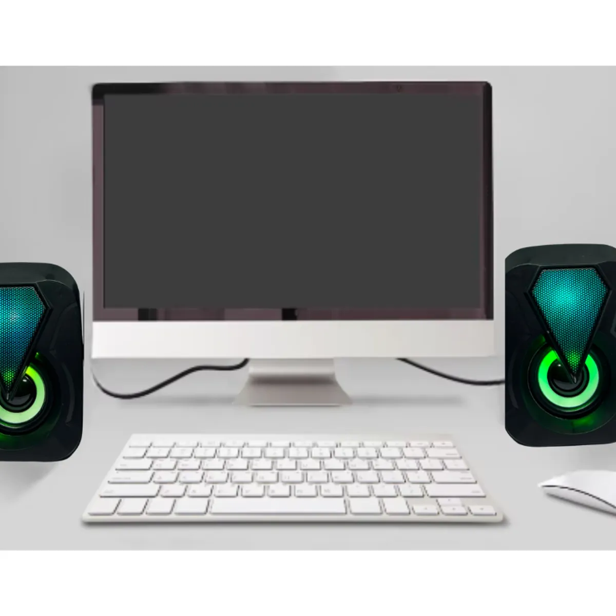 Parlante para PC con Luz RGB E 1053, marca GENERICO - Foto 2