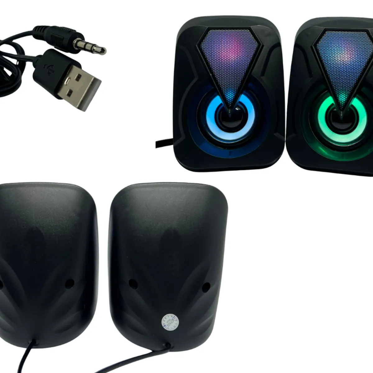 Parlante para PC con Luz RGB E 1053, marca GENERICO - Foto 2