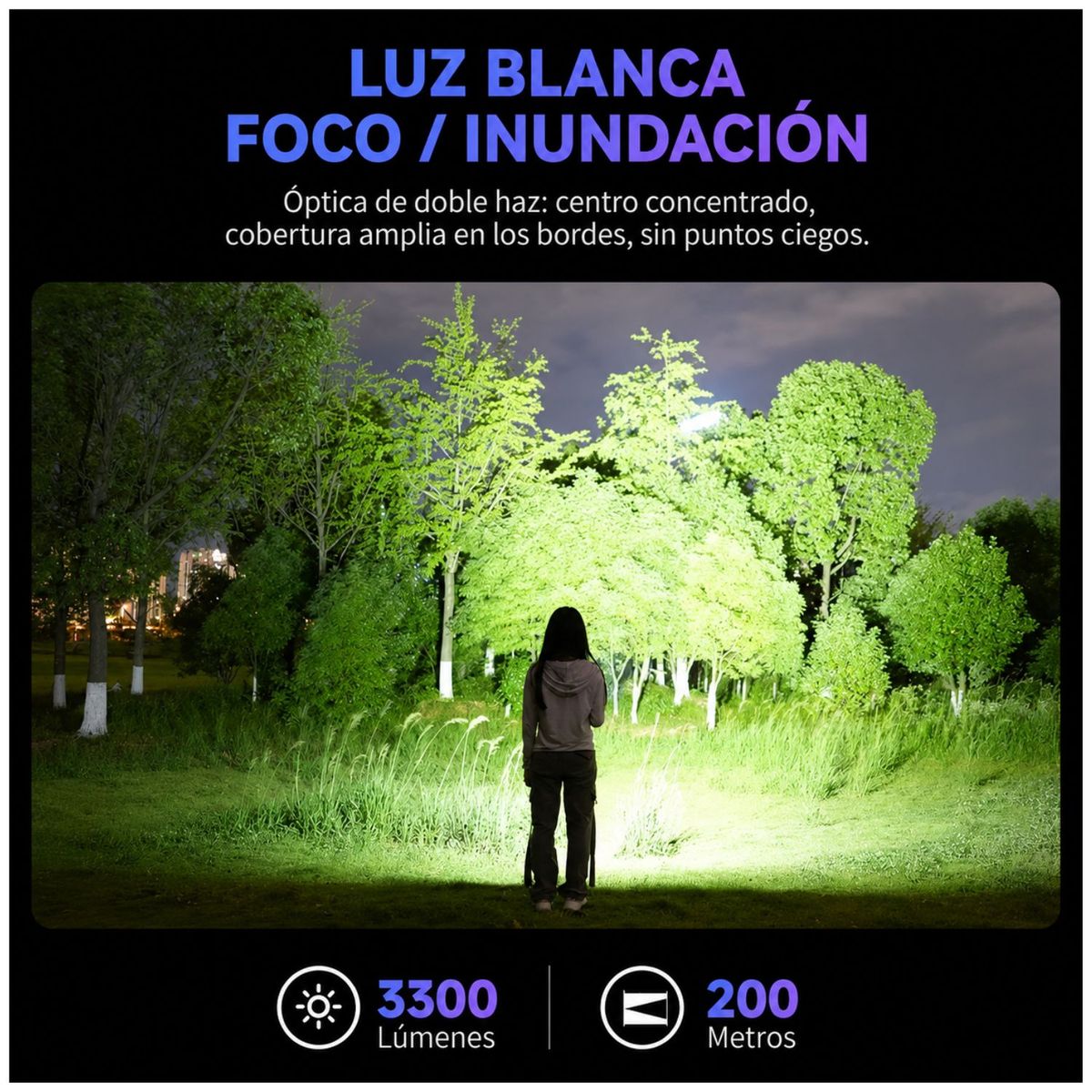OEM - Linterna Sofirn SR23 Detector UV 365nm, 3300 Lúmenes Recargable USB-C