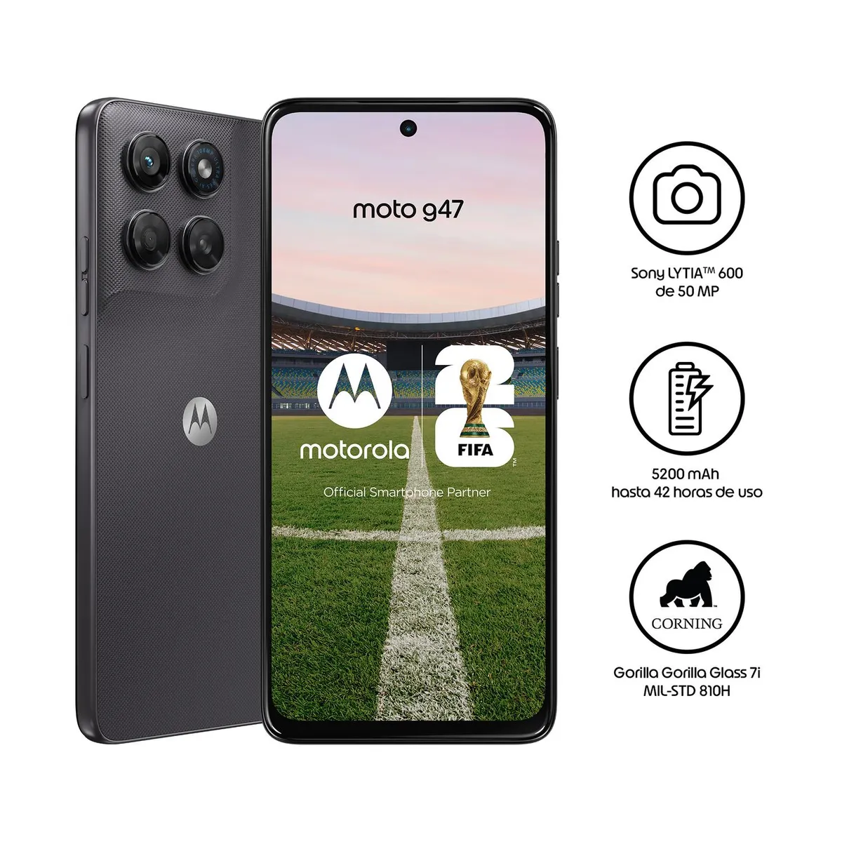 MOTOROLA - Moto G47 4GB/128GB Gris
