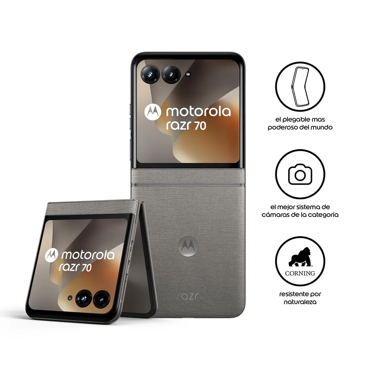 MOTOROLA - Moto Razr 70 12GB512GB Gris