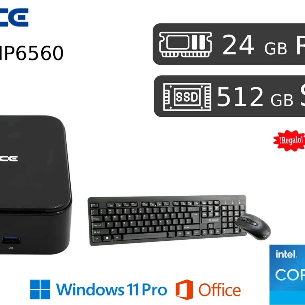 ADVANCE - Computadora Mini PC Ci5-12450H 24 GB Ram 512GB SSD + 1TB Hdd  Windows 11 Pro Garantía.