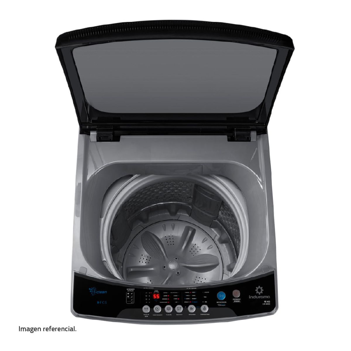 INDURAMA - Lavadora Automática Indurama LRI-16DGR 16kg Gris