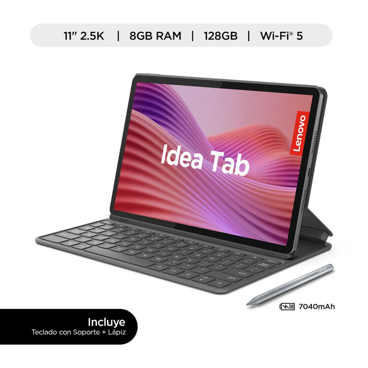 LENOVO - Tablet Lenovo Idea Tab 128GB 8GB RAM cámara 8MP luna grey.