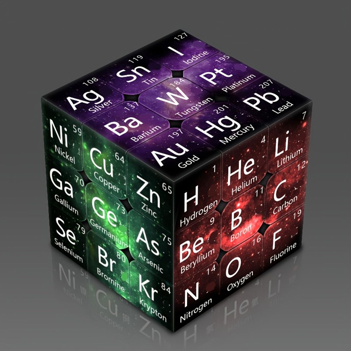 VATYERTY - Juego de cubos Cheng Rong con la tabla periódica de elementos
