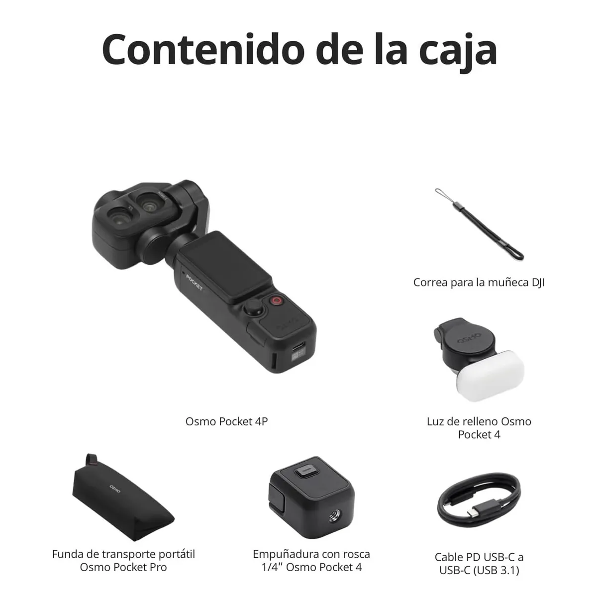 DJI - Cámara deportiva Pack Estándar DJI Osmo Pocket 4P