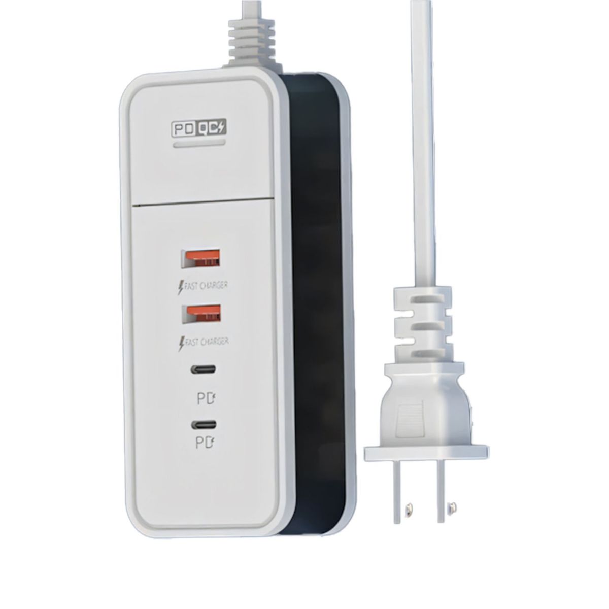 GENERICO - EXTENSIÓN CARGADOR MÚLTIPLE 4 EN 1 CARGA RÁPIDA (2 USB-A + 2 Tipo C)