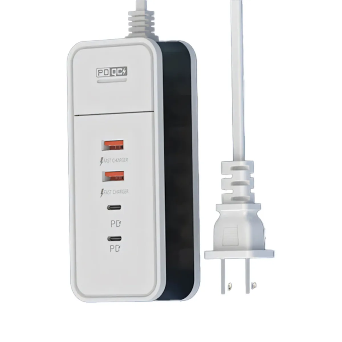 GENERICO - EXTENSIÓN CARGADOR MÚLTIPLE 4 EN 1 CARGA RÁPIDA (2 USB-A + 2 Tipo C)