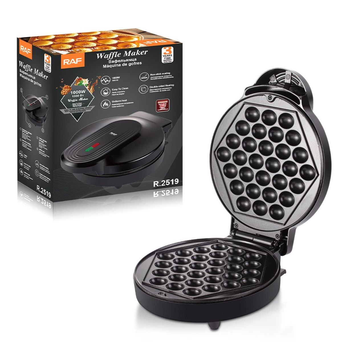 RAFF - WAFLERA TIPO BURBUJA GOFLERA RAF - 1000W
