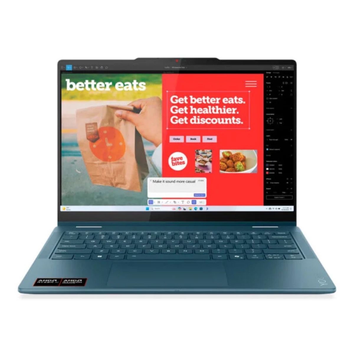 LENOVO - Lenovo Yoga 7 14AKP10 83JR006YLM Ryzen AI 7-350, 32GB RAM, 1TB SSD, 14″ 2.8K OLED Táctil + Lápiz