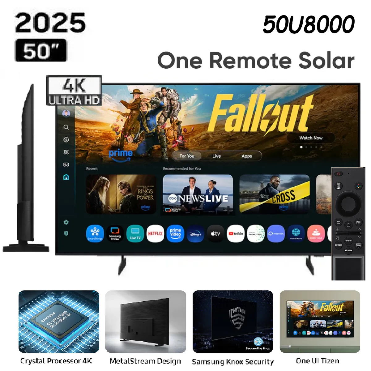 SAMSUNG - Nuevo Televisor Samsung 50 4k Crystal UHD 50U8000F