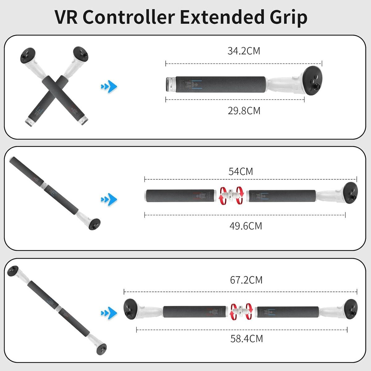 Meta - Accesorio Hibloks 3en1 para Meta Quest 33S Controladores VR