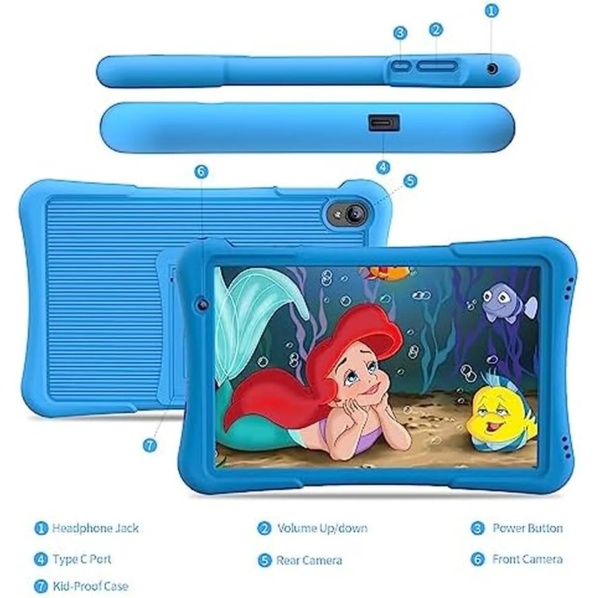 GENERICO - Tablet para Niaos PRITOM TAB 10 10.1 32GB Android 14 Azul