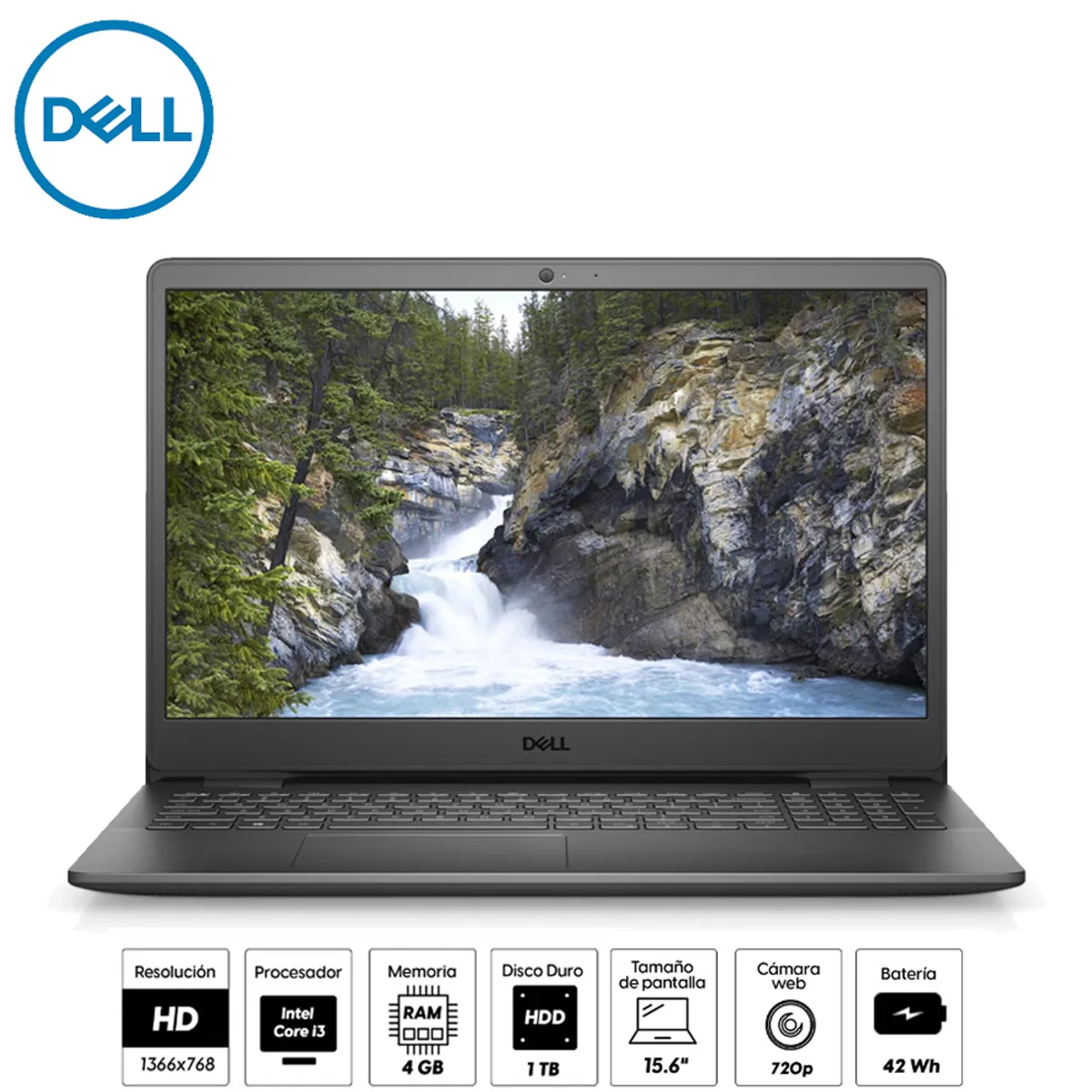 Dell - LAPTOP DELL INSPIRON 15 3501 15.6" HD, INTEL CORE I3-1115G4 4.1GHZ, RAM 4GB,1TB HDD, FREEDOS..