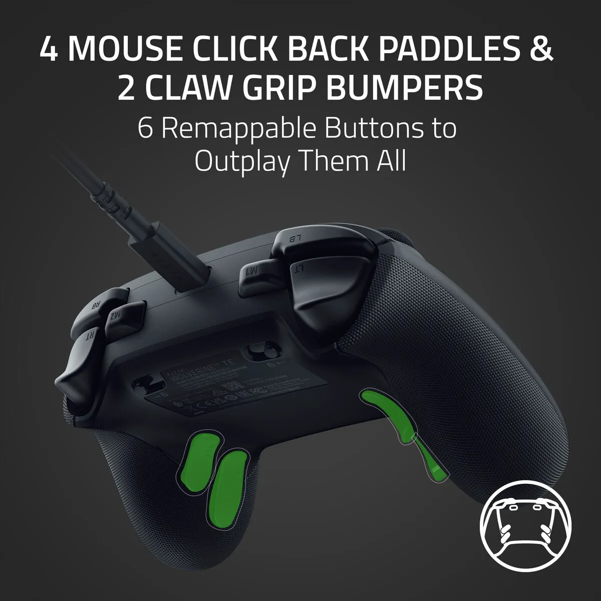RAZER - Control Razer Wolverine V3 TE Cable Xbox Series X PC