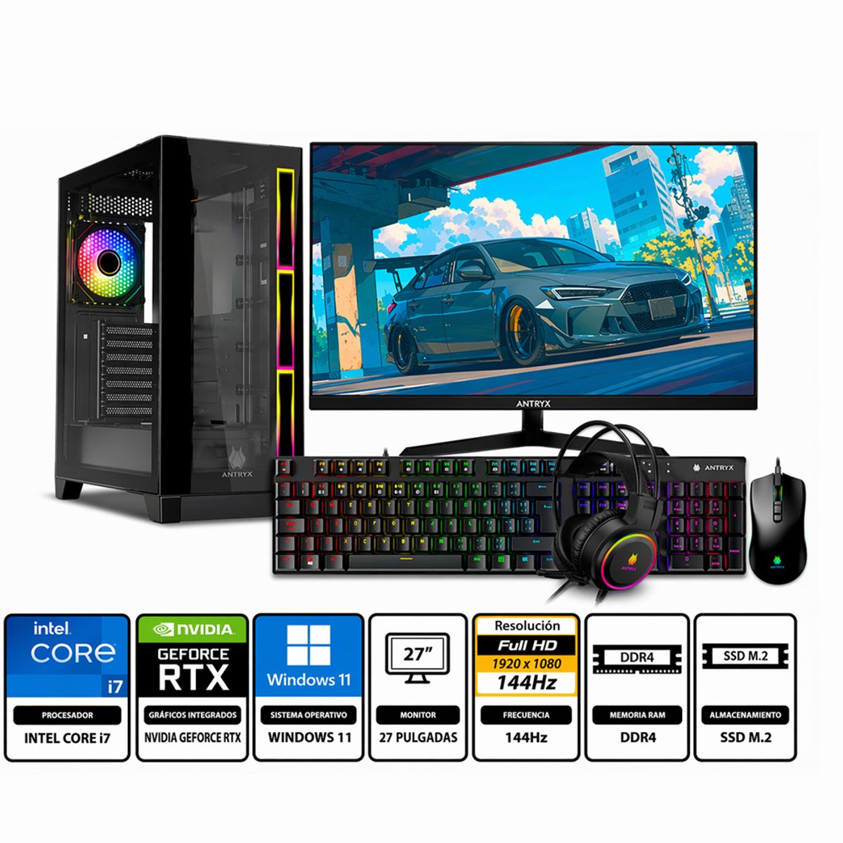 GENERICO - Pc Core I7-12700F Propc Fx-800 16-512-27" Geforce Rtx 3050 6Gb, W11Home