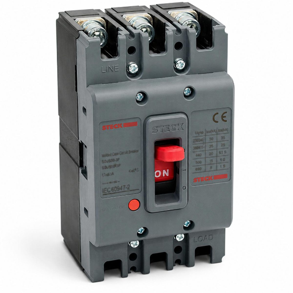 Interruptor Caja Moldeada Fijo STECK SDJS50 3 polos 50A, marca STECK - Foto 2