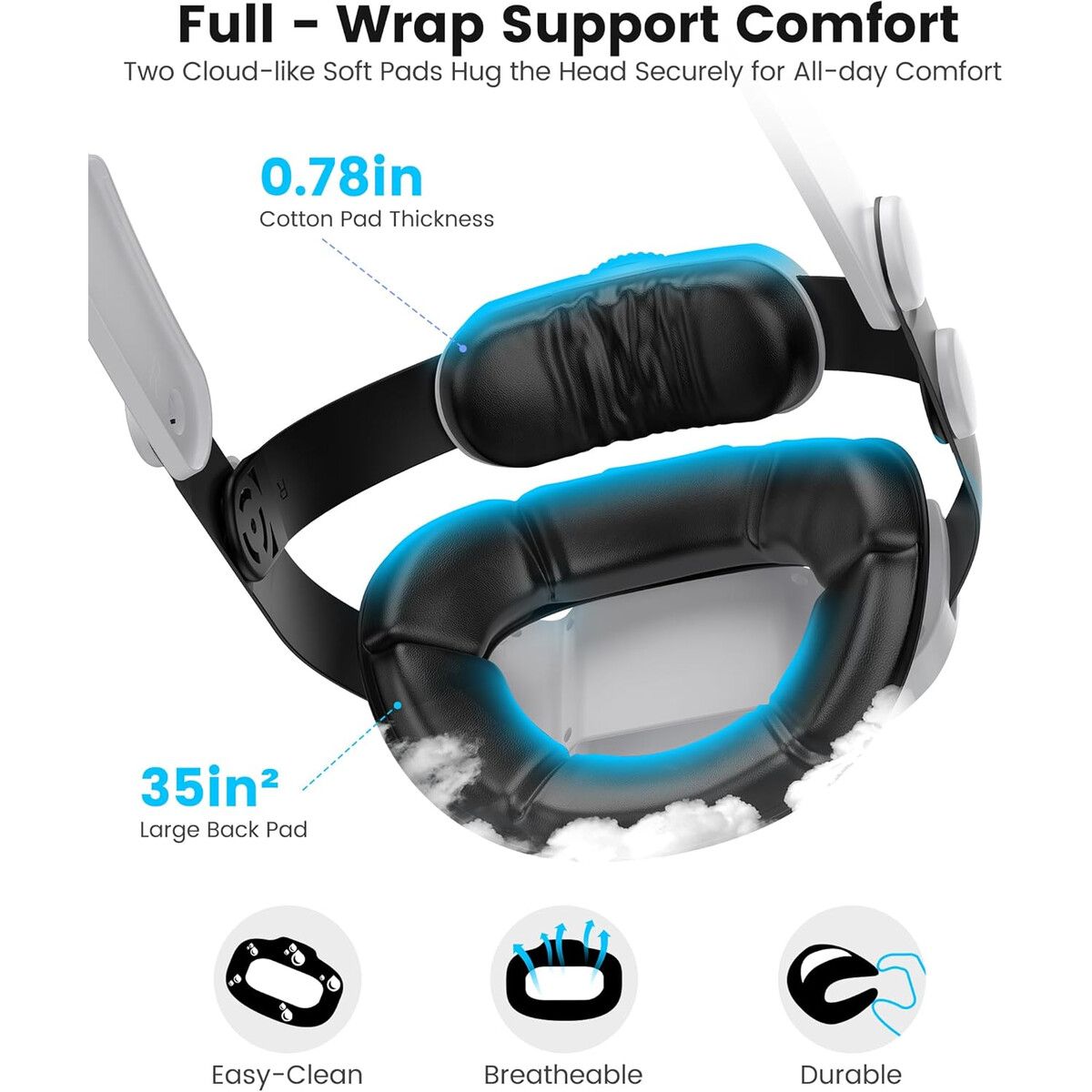 Meta - Cinta Kawaye 7500mAh para Meta Quest 32 Ajustable VR