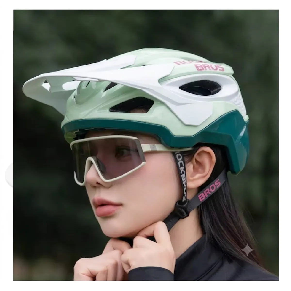 Rockbros - CASCO ROCKBROS MTB 5200-WGR VERDE AGUA CASCO PARA MTB CASCO ENDURO CASCO PARA DAMA