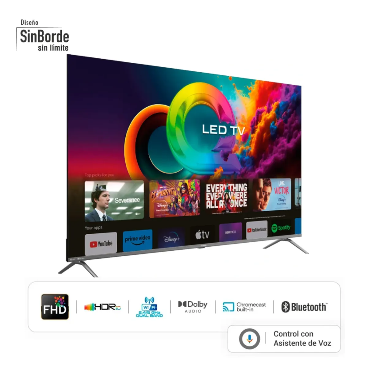 HYUNDAI - TELEVISOR HYUNDAI 65 QLED SMART TV GOOGLE TV 4K UHD 2025 - HYLED6513QG