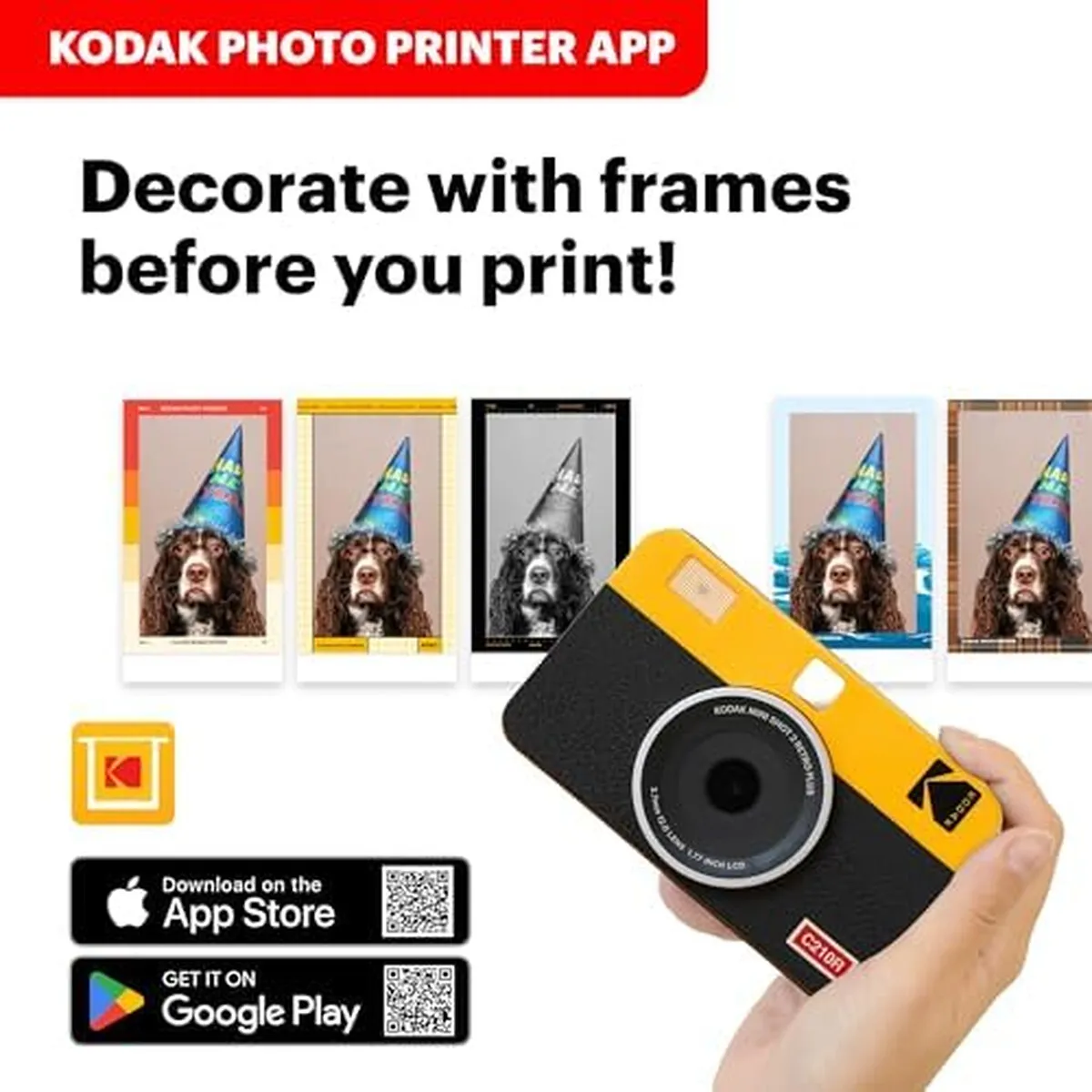 Camara Instantanea Kodak Mini Shot 2 Retro C210R 4PASS Bluetooth KODAK ...