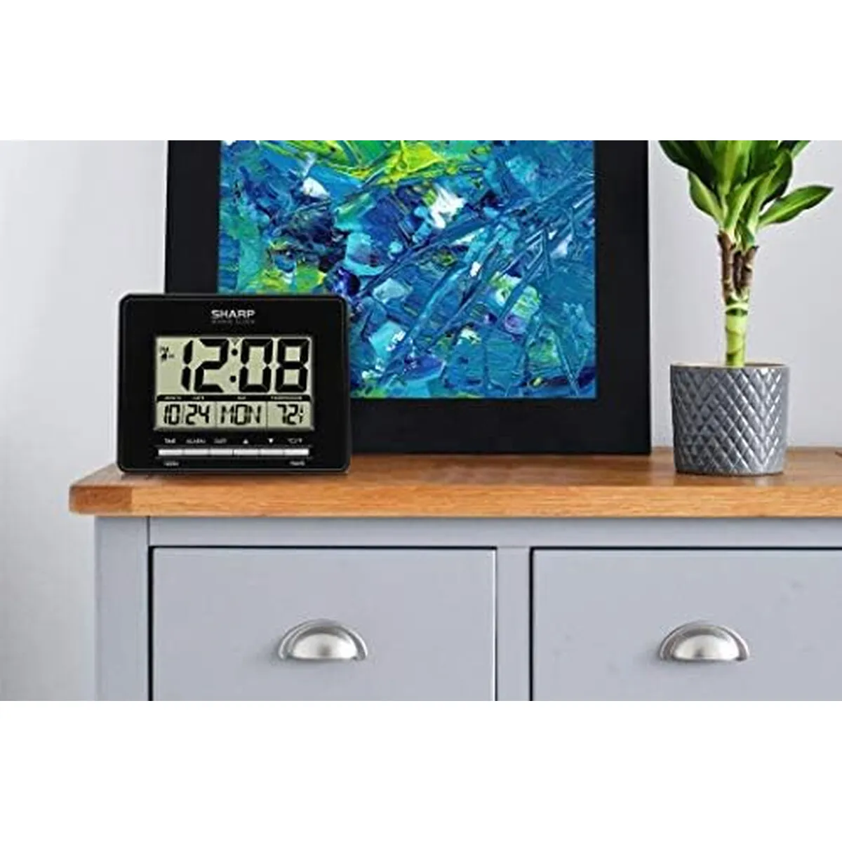 SHARP - Reloj Despertador Digital Sharp Atamico Autoajuste 6.45x5