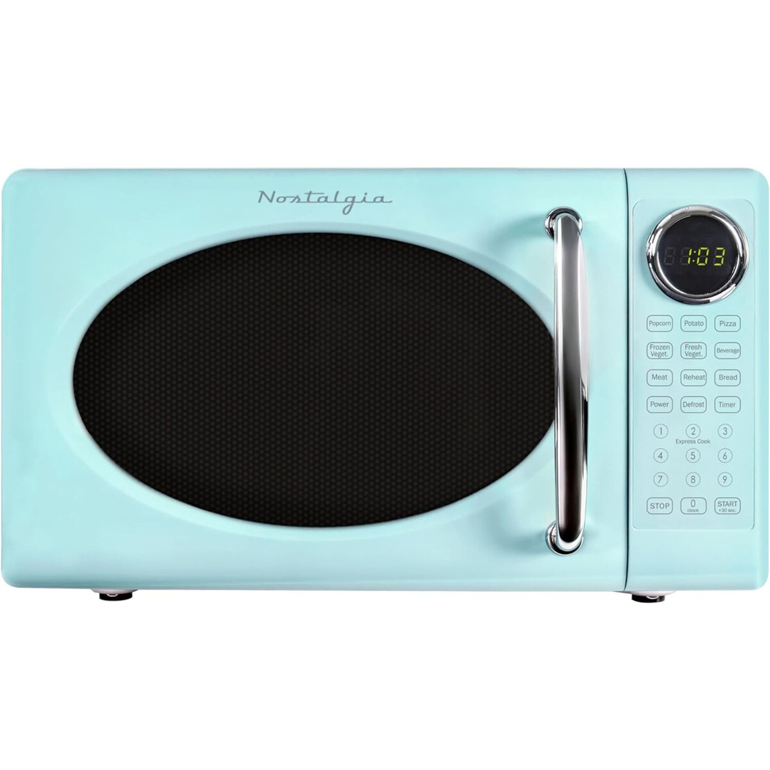 Microondas Nostalgia Retro 20L 700W Aqua Vidrio Giratorio