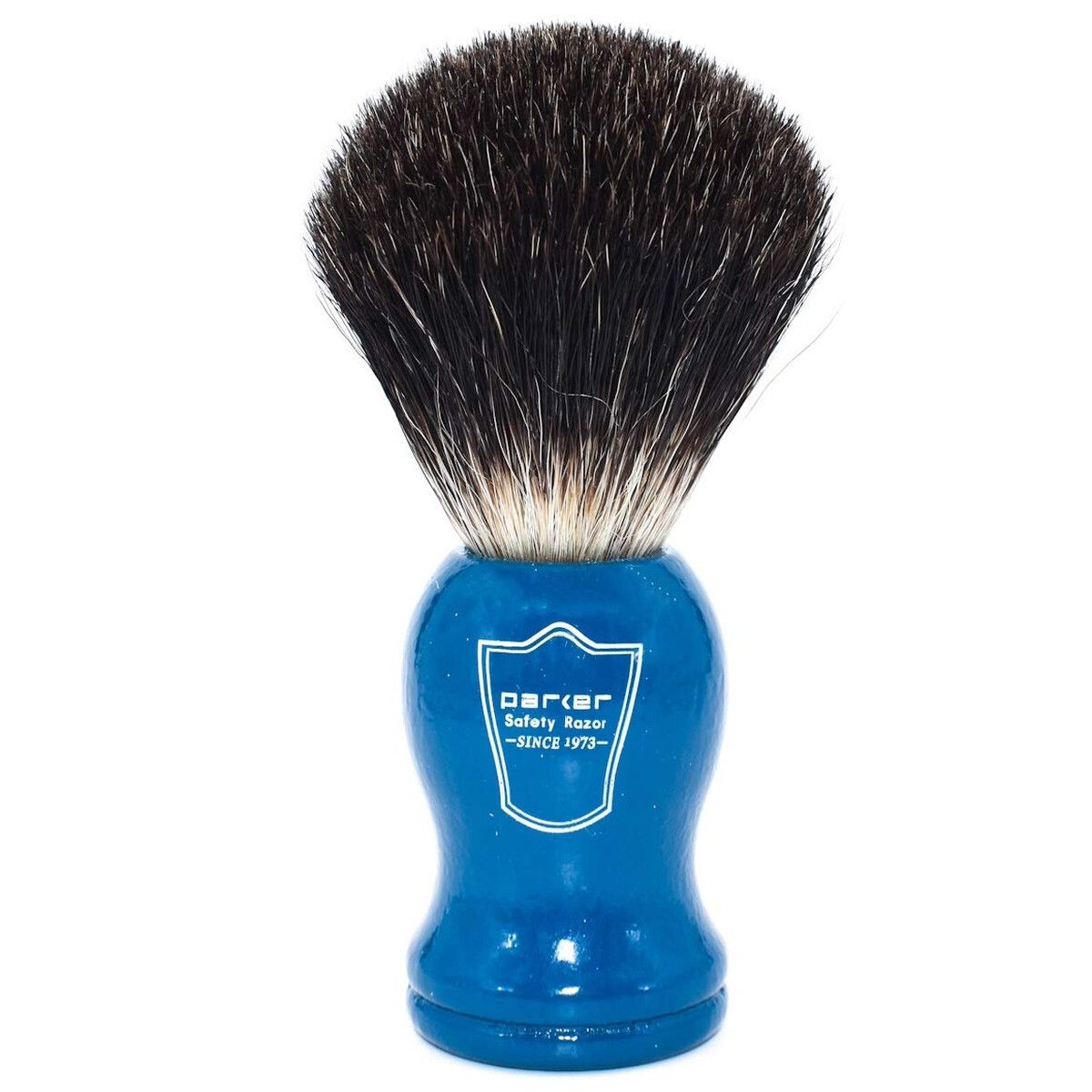 PARKER - Brocha de Afeitar Parker Black Badger Mango Azul
