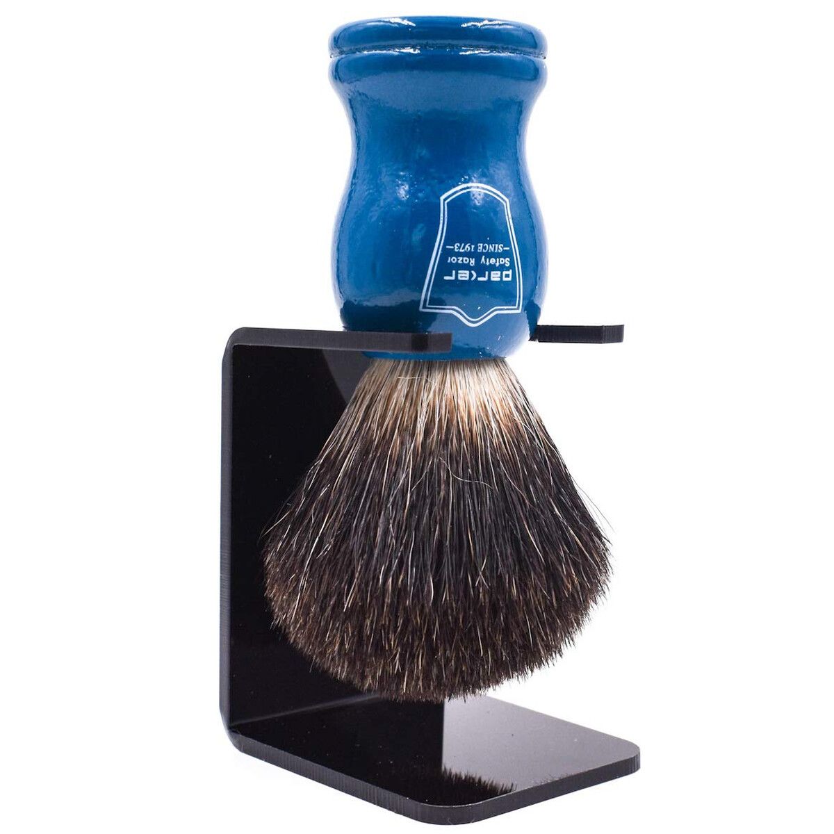 PARKER - Brocha de Afeitar Parker Black Badger Mango Azul