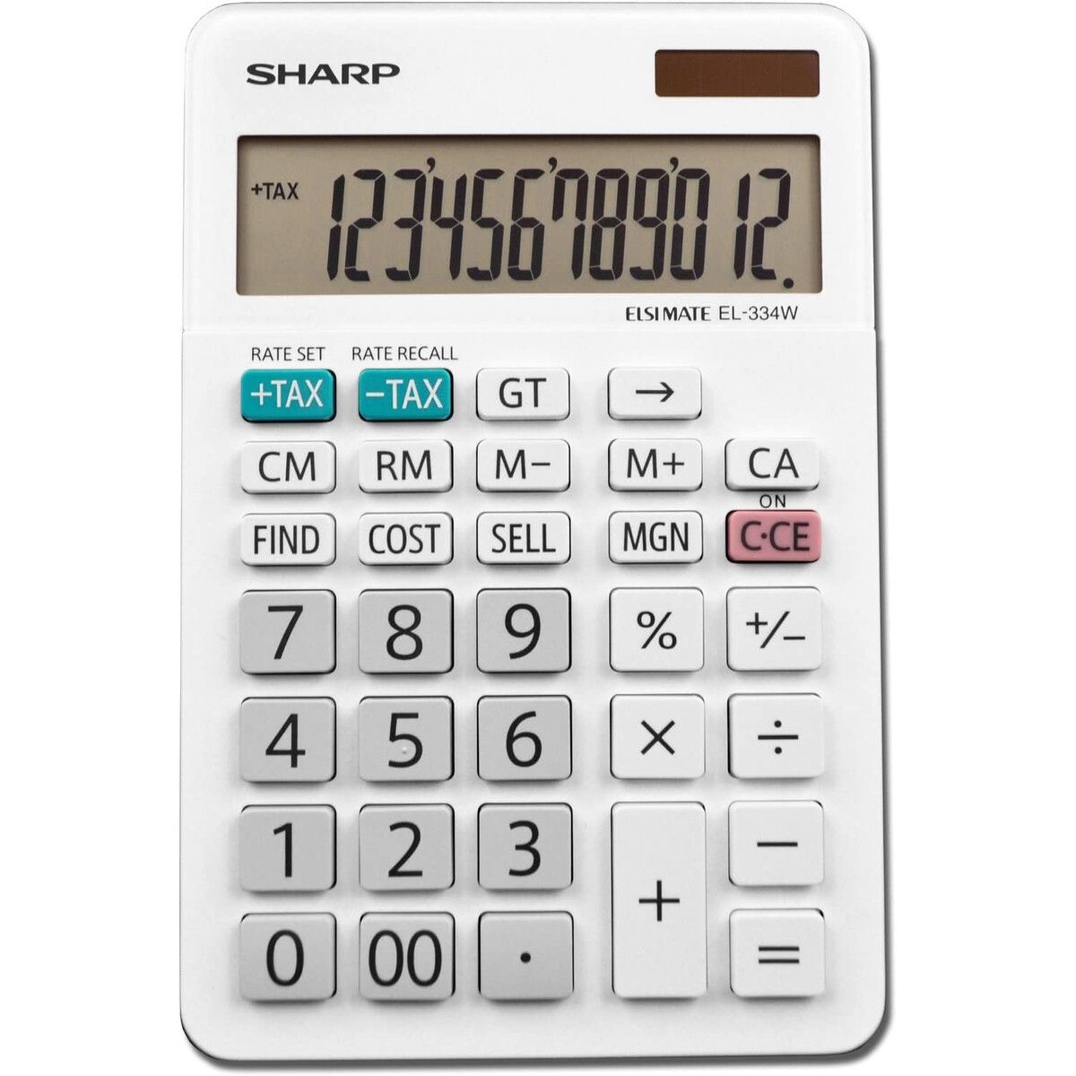 SHARP - Calculadora Sharp EL334WB LCD Blanca 6.6x4.4cm