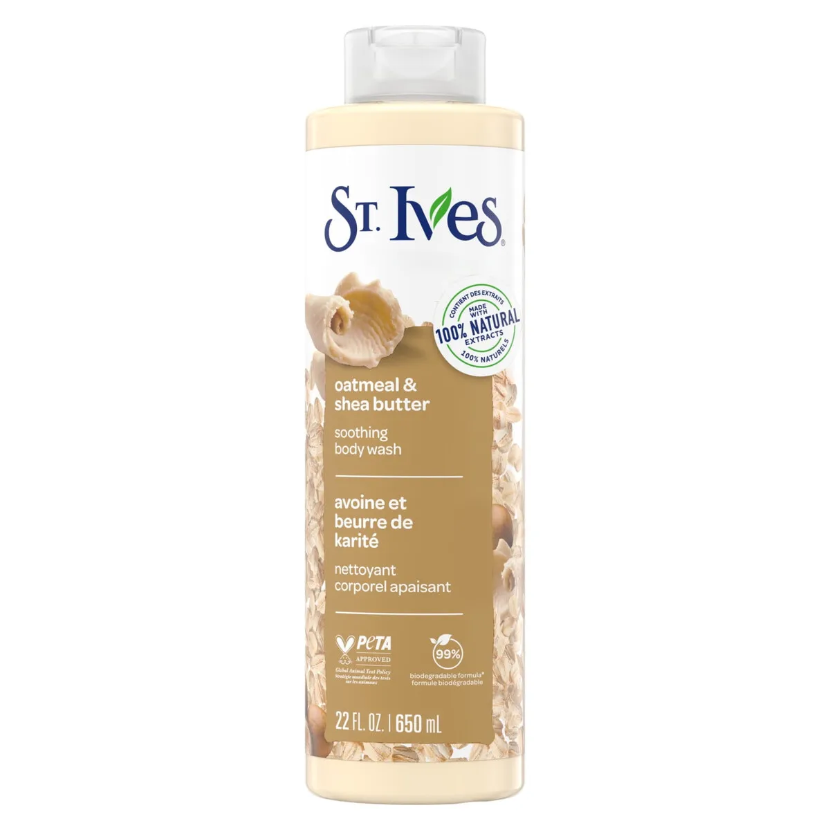GENERICO - Gel de Ducha St. Ives Avena Karita 650mL Sin Parabenos
