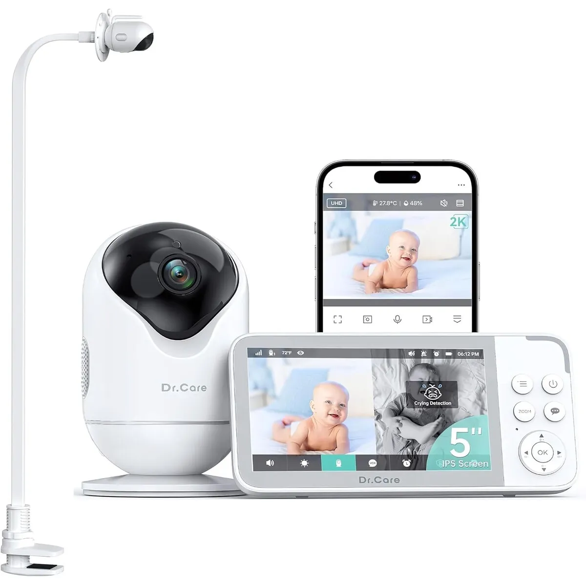 DR CARE - Monitor de Bebaa Dr.Care VistaView 5 WiFi Caamara 2K