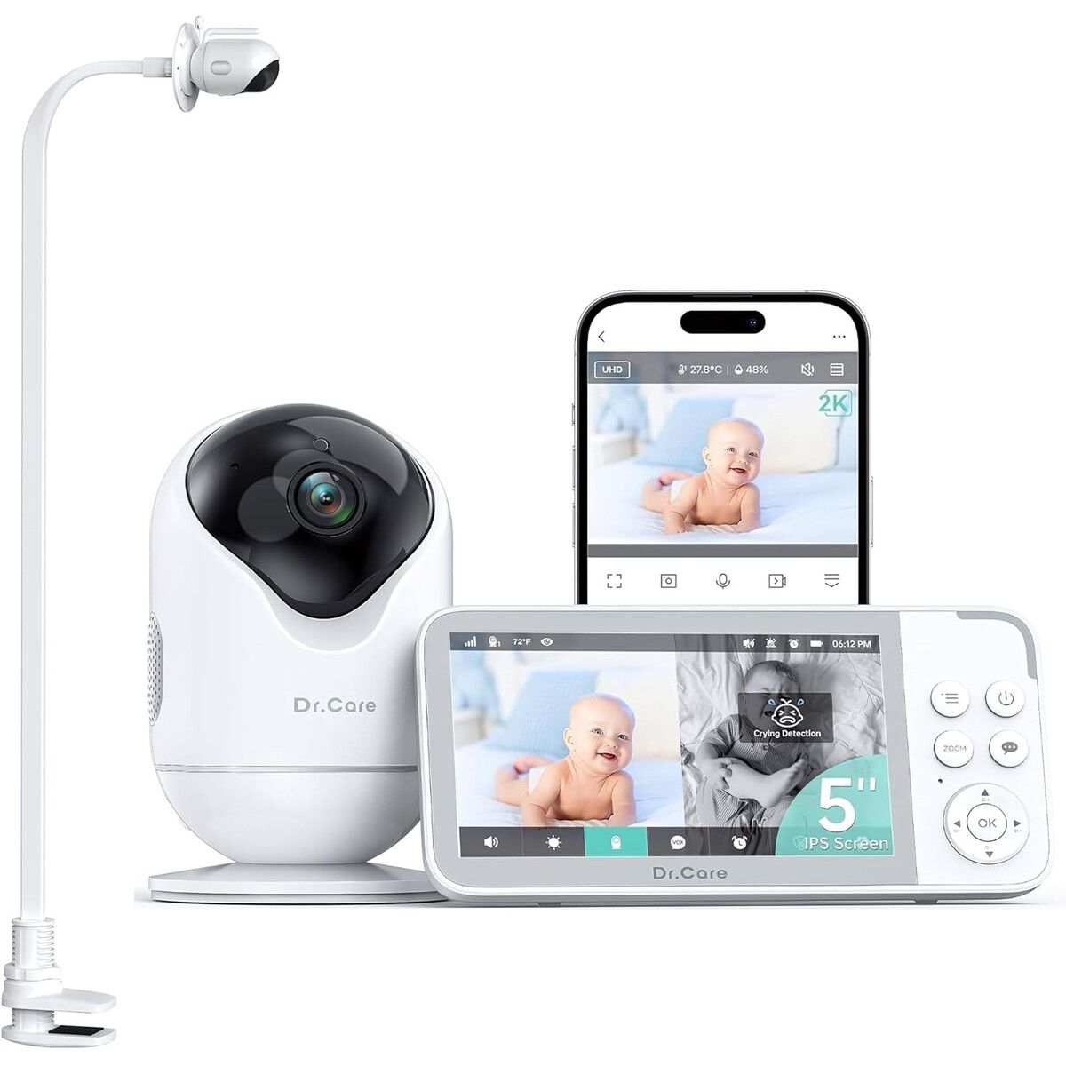DR CARE - Monitor de Bebaa Dr.Care VistaView 5 WiFi Caamara 2K