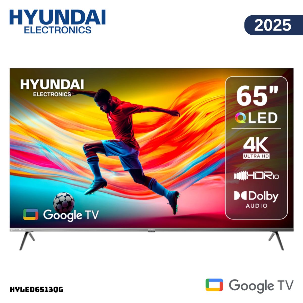 HYUNDAI - TELEVISOR HYUNDAI 65 QLED SMART TV GOOGLE TV 4K UHD 2025 - HYLED6513QG