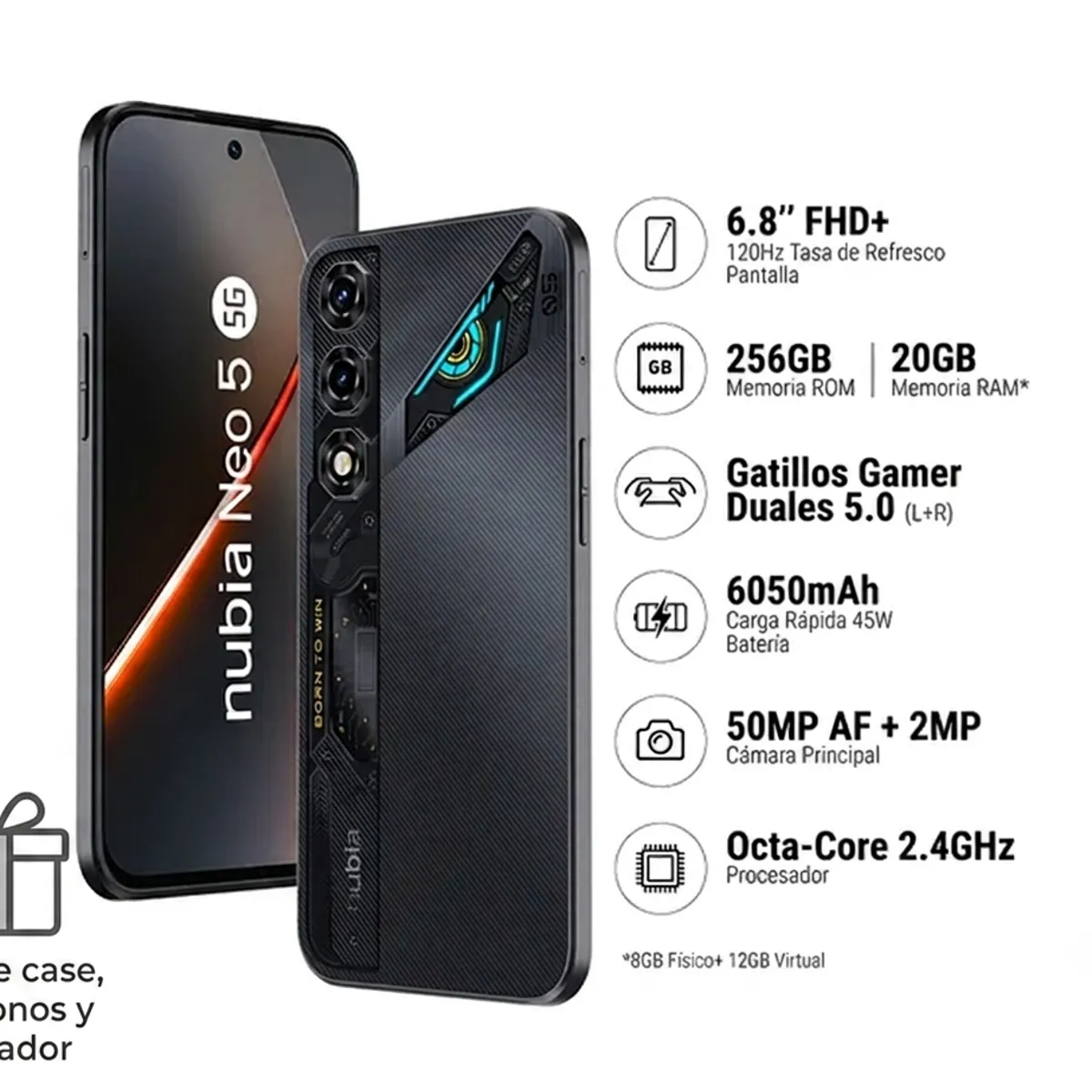 ZTE - Celular ZTE Nubia Neo 5 8gb ram 256gb 5G