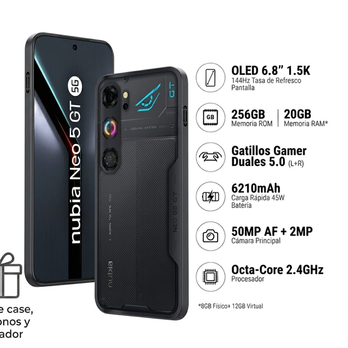 ZTE - Celular ZTE nubia Neo 5 GT 5G 8GB + 256GB