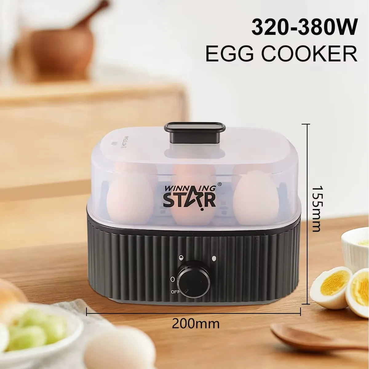 Hervidor de Huevos Portatil WINNING STAR 300W Garantia de 1 año, marca STAR - Foto 2