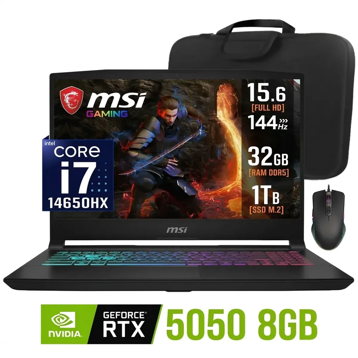 Msi - Laptop Msi Katana 15 HX B14WEK Core i7-14650HX 32gb Ram 1tb Ssd Nvidia 8gb RTX 5050 15.6 FHD 144hz.