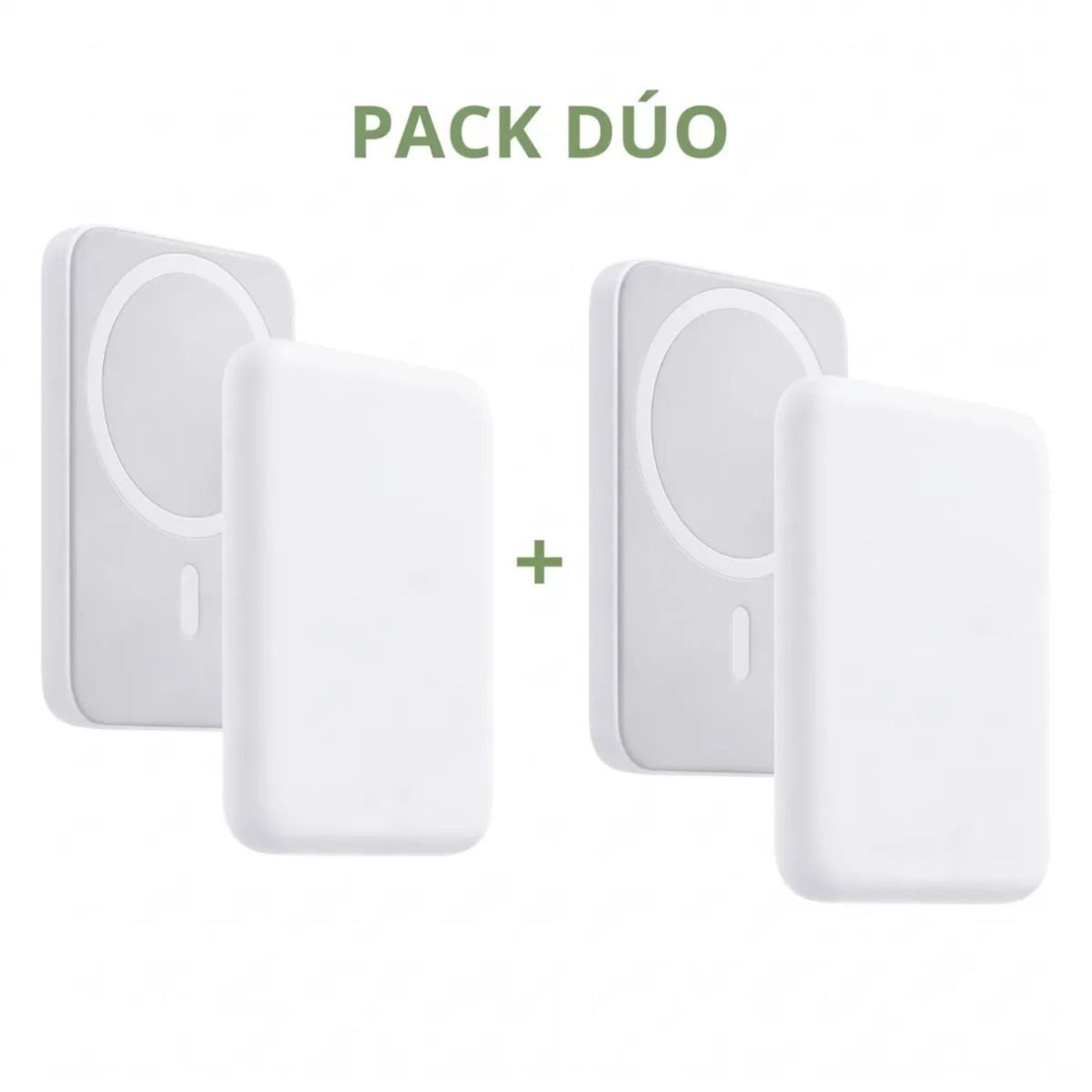GENERICO - PACK X2 POWER BANK 5000mAh MAGNETICO