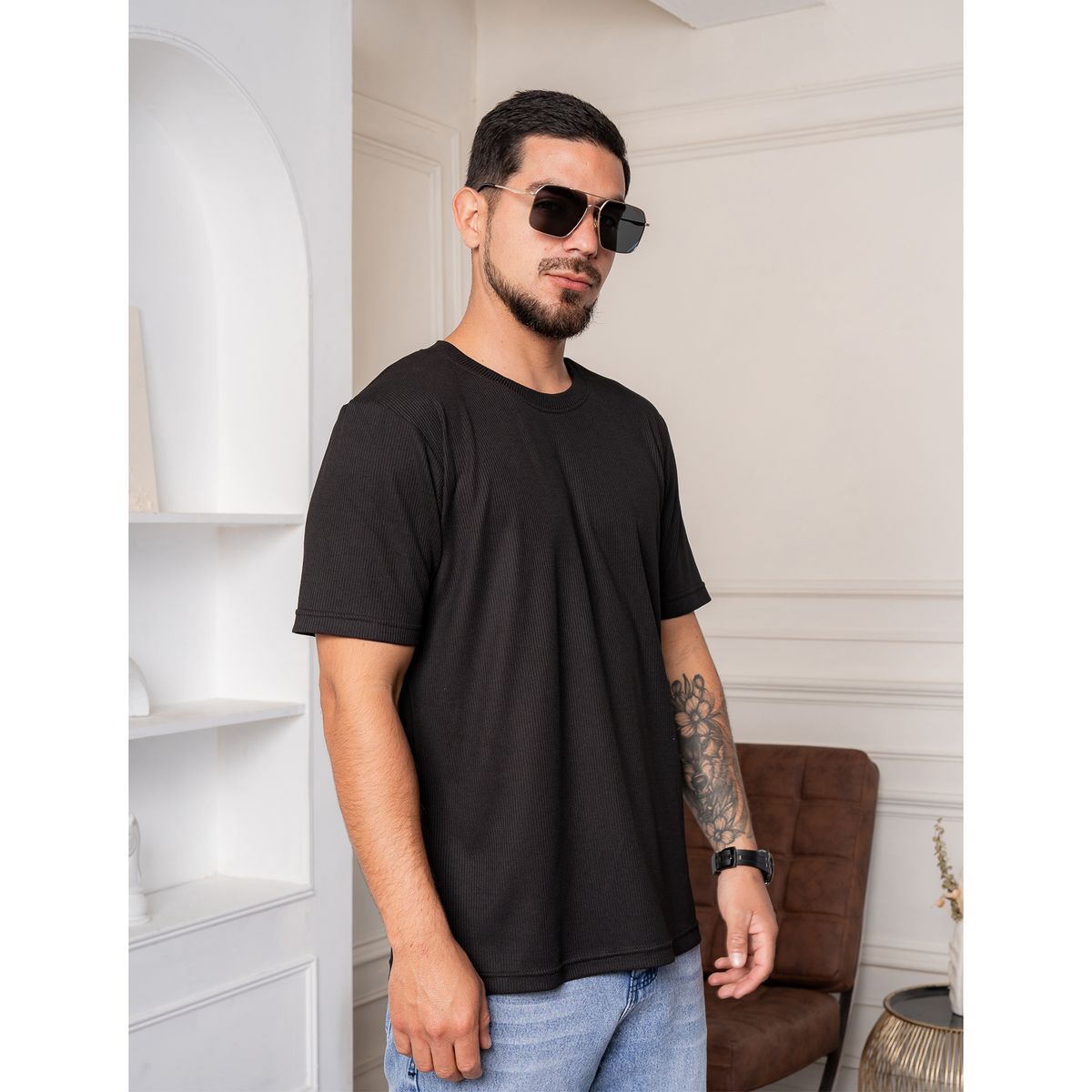 TEILOR - Pack de 5 Polos Basicos con Textura Hombre