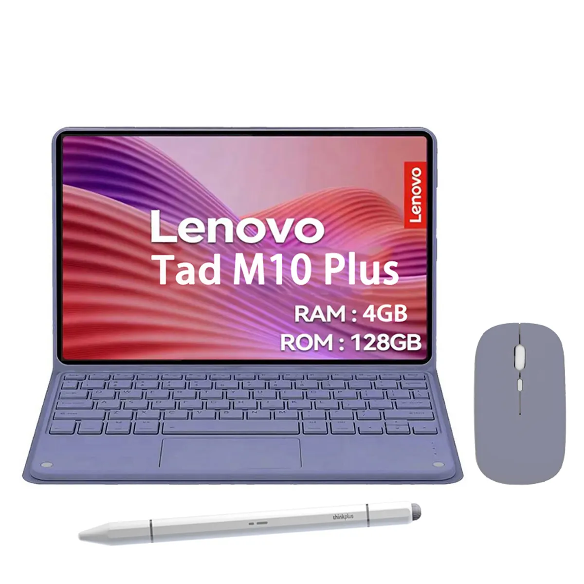 LENOVO - Tablet Lenovo M10 Plus 4GB+128GB WiFi+Teclado Púrpura+Lápiz+Mouse.