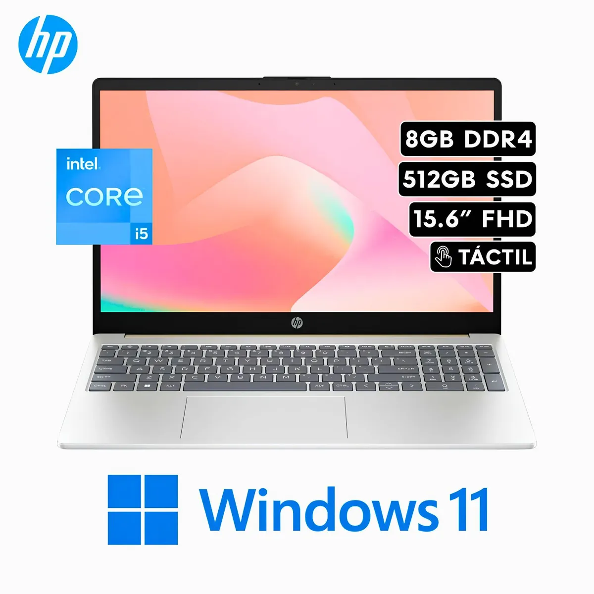 HP - Laptop Notebook HP 15-FD0152LA 15.6 Full HD TÁCTIL Intel® Core™ i5-1334U Intel® Iris® Xᵉ 8GB RAM 512GB SSD B9TS2LA