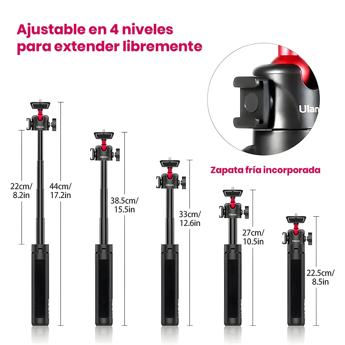 ULANZI - Tripode Ulanzi MT-16 44 cm  para Insta360 y Accesorios