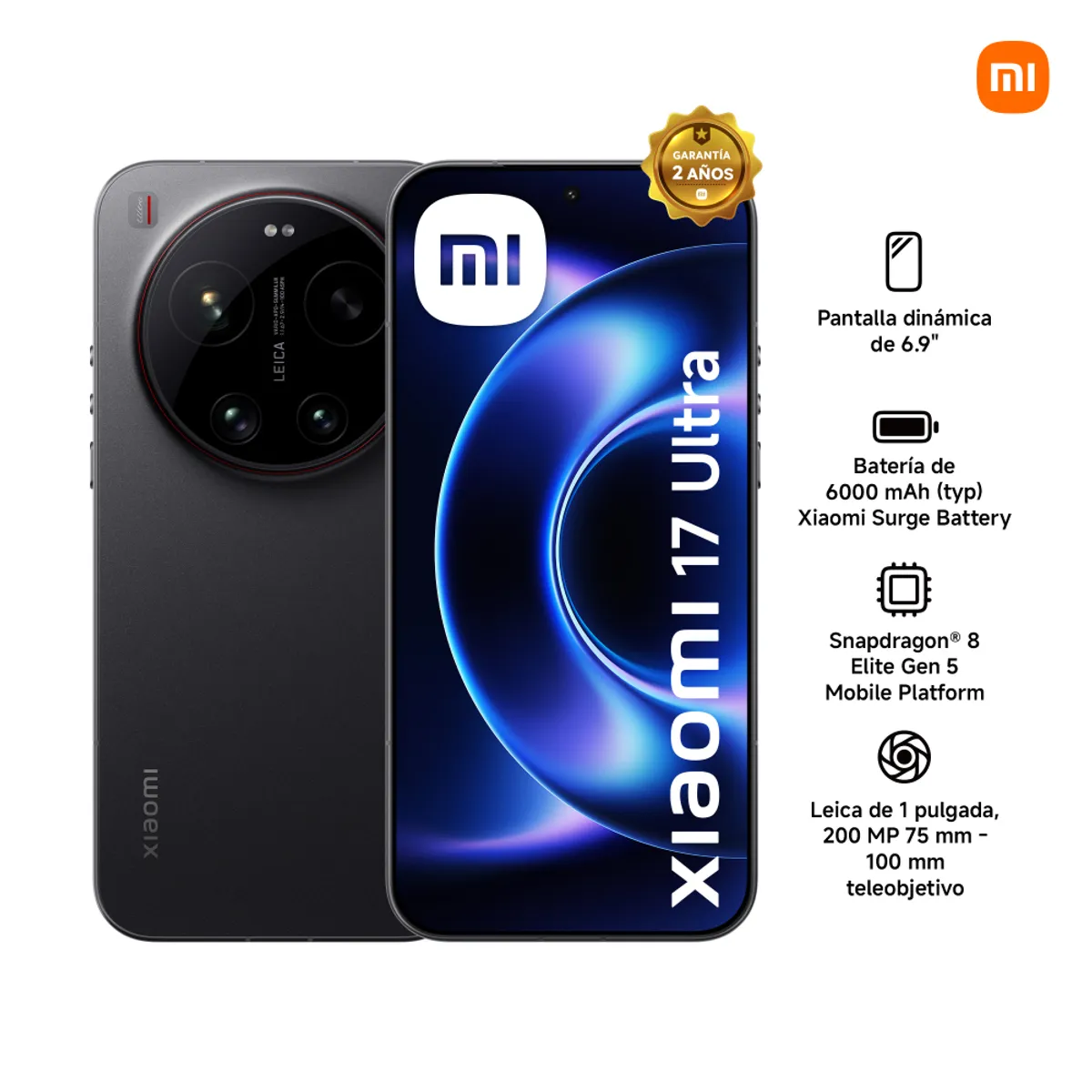 XIAOMI - XIAOMI 17 ULTRA 16GB RAM 512GB ROM COLOR NEGRO.