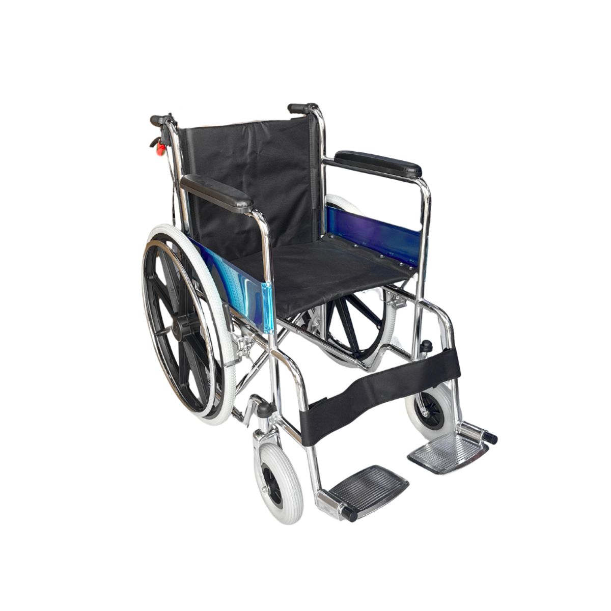 SALUX - SILLA DE RUEDAS ESTANDAR DE ACERO CROMADO