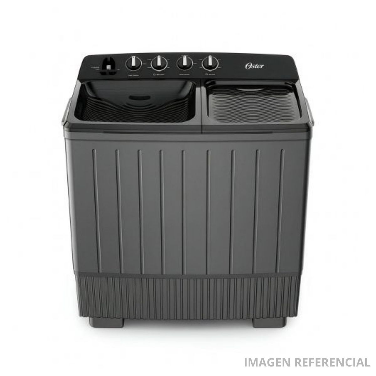 OSTER - Lavadora Semiautomática de Doble Tina Oster 18 kg Negra OS-PSAWMX18B