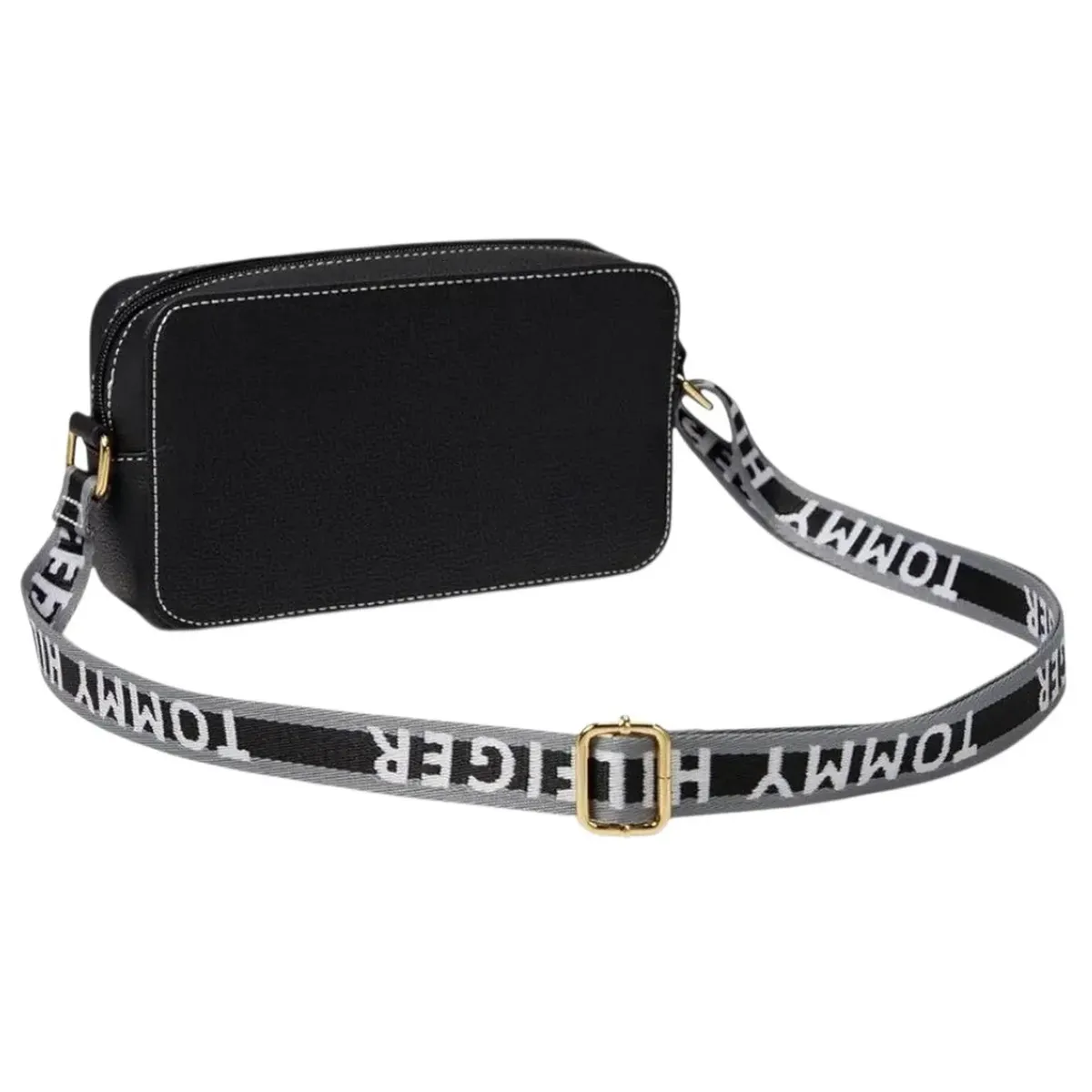 TOMMY HILFIGER - CARTERA CROSSBODY TOMMY HILFIGER NEGRO CORREA MONOGRAFIADA